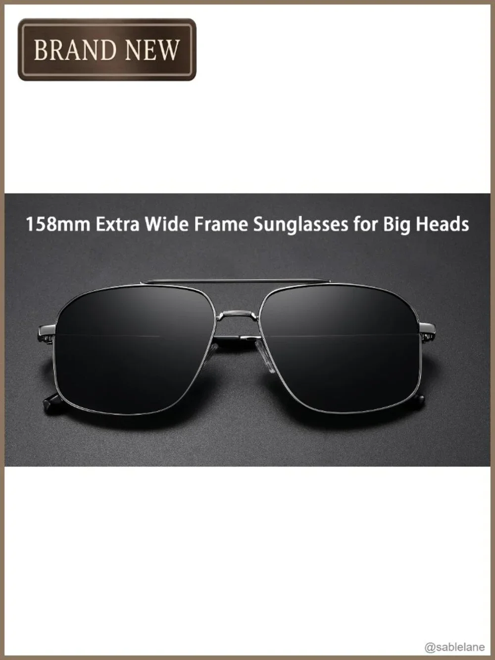 XXL Aviator Sunglasses for Men Extra Wide Frame 158mm Polarized Oversized Shades